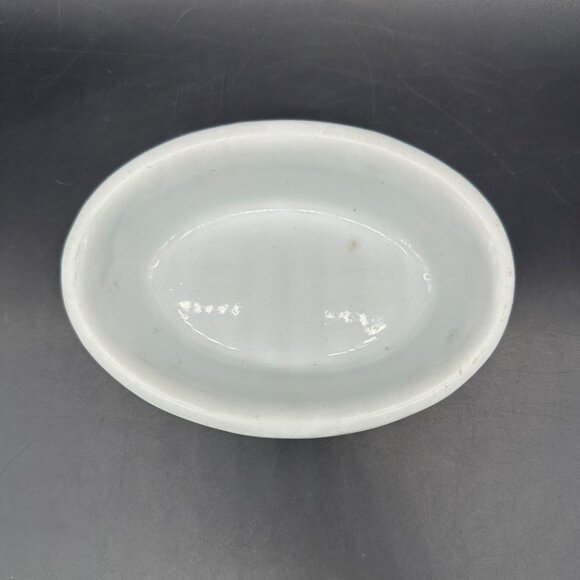 Vintage Soap Dish Royal Ironstone China Oval Wilkinson England White Retro As Is - Picture 2 of 14